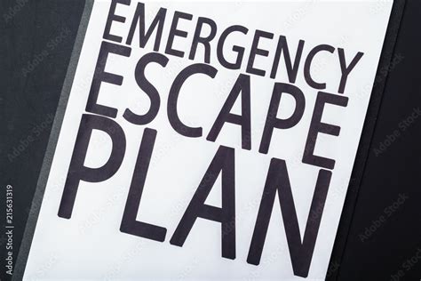 Emergency evacuation plan Stock Photo | Adobe Stock