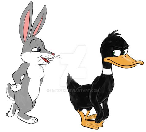 Bugs Bunny and Daffy Duck in my style by Stinkek on DeviantArt