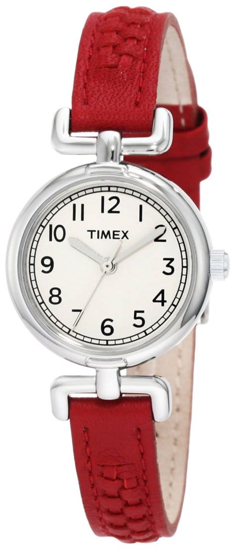 Timex Women's T2N661KW Weekender Petite Casual Red Woven Strap Watch ...