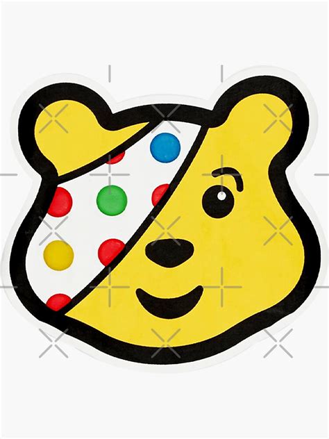 "Pudsey Bear - Children in Need - Made In Pudsey -Pudsey Bear -Pudsey Super Hero Gift" Sticker ...