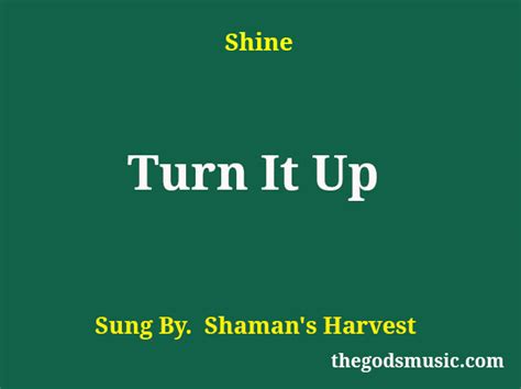 Turn It Up Song Lyrics