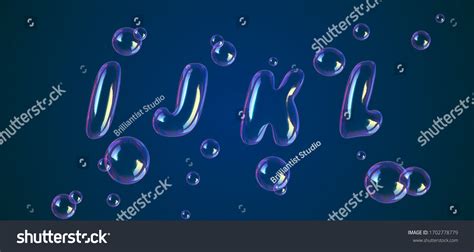 Bubbles Font Alphabet J K L Stock Illustration 1702778779 | Shutterstock