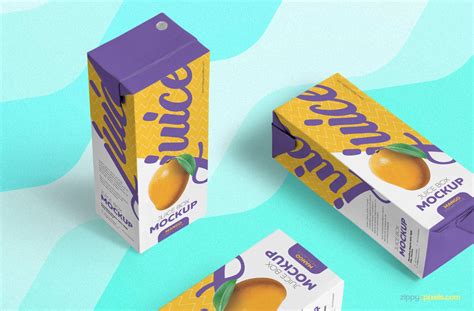 Free Juice Box Mockup | ZippyPixels