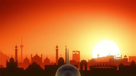 Delhi India Skyline Sunrise Take Off, Motion Graphics | VideoHive