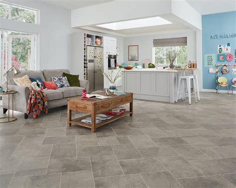 Karndean Knight Tile - ST16 - Grey Riven Slate