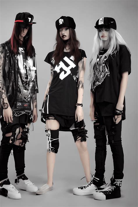 3 Models Wearing Saint Fresh Clothing Brand · Creative Fabrica