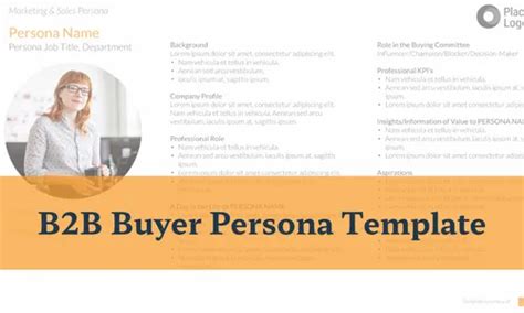 B2B Buyer Persona Template - Brilliant Metrics