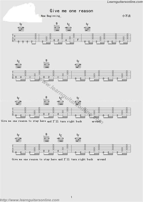 Give Me One Reason by Tracy Chapman Guitar Tabs Chords Sheet Music Free | LearnGuitarsOnline.com