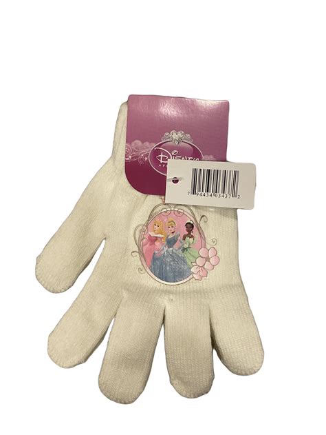 Disney Princess Winter Gloves - White Color Girls Knit Gloves - Walmart.com