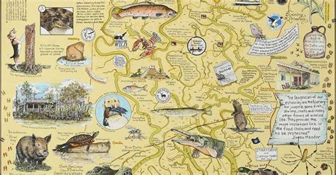 Mobile Tensaw River Delta Map, by MelissaGail Smith | glamper | Pinterest | Artist