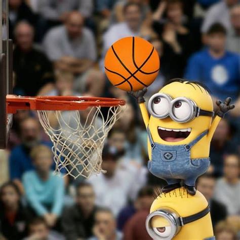 Minion's playing basketball ... | ENTERTAINED - MINION FEVER | Pinterest | Minions, Warriors and ...