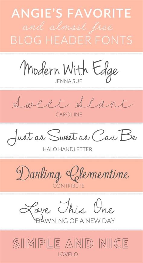 Here are My Favorite and Free Fonts For Blog Headers | Fancy fonts ...