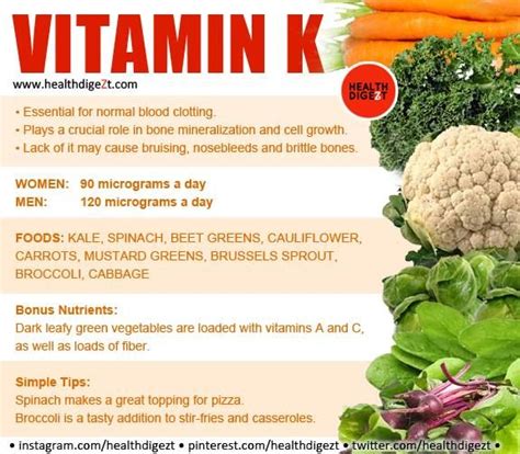 Learn More About Vitamin K www.healthdigezt.com #health #diet #beauty #nutrition #exercise #food ...