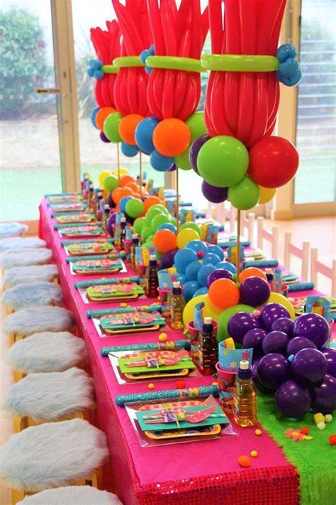 Trolls Birthday Party Ideas | Photo 2 of 18 | Trolls birthday party cake, Trolls birthday party ...