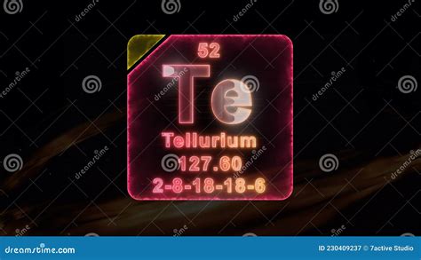 Modern Periodic Table Element Tellurium Stock Illustration ...