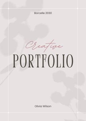 Page 2 - Free portfolio cover page templates to use and print | Canva