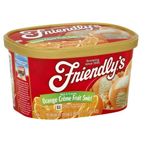 Friendly's Fruit Swirls Ice Cream - Orange Cream Swirl 48 fl oz | Shipt