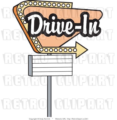 Drive In Movie Signs | Retro Royalty Free Drive in Sign Vector Clipart by Andy Nortnik - #261 ...