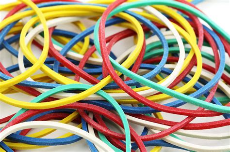 Rubber Bands | Free Stock Photo | Colorful rubber bands isolated on a white background | # 9270
