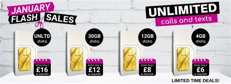 Cheapest SIM Only Deals with Unlimited 5G Data January Flash Sale - Phones LTD