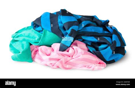 Heap Of Crumpled Colourful Clothes Stock Photo - Alamy