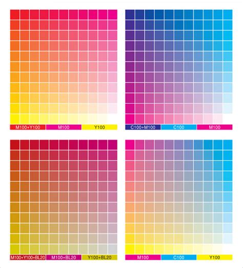 CMYK Color Chart - 8+ Free Download For PDF | Sample Templates