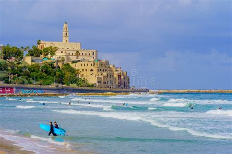 Scene of the Beach, and Old Jaffa. Tel-Aviv Editorial Photo - Image of ...