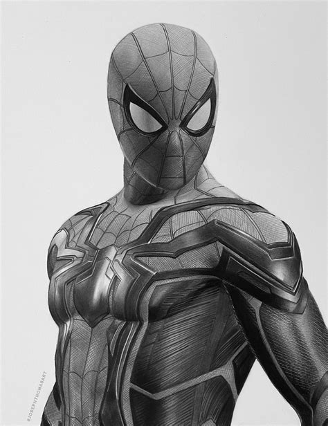 Spider-Man graphite pencil drawing : drawing