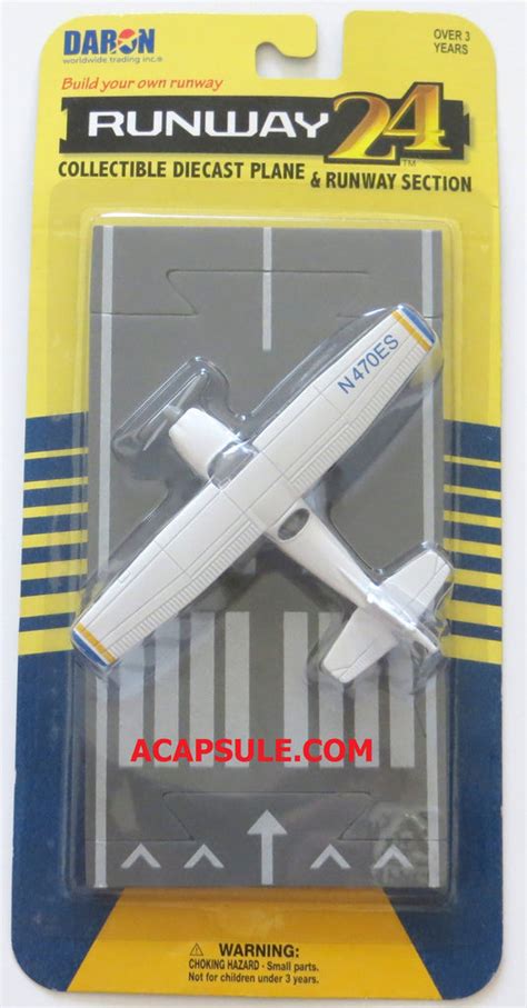 Runway 24 Blue White Cessna C172 Diecast Toy Plane – Acapsule Toys and ...