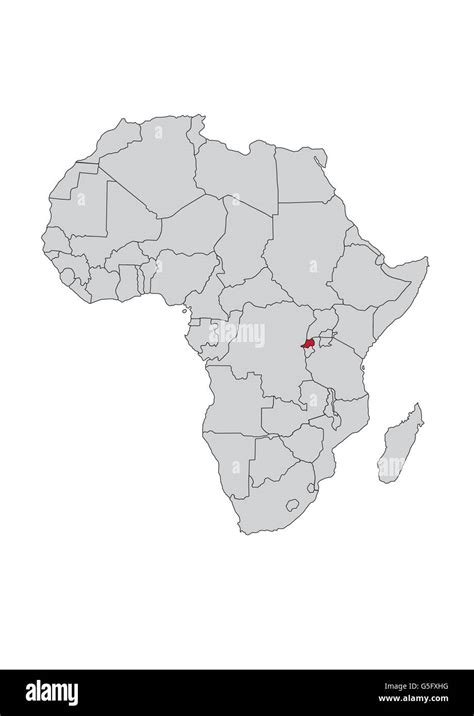 Map of Africa, Rwanda Stock Photo - Alamy