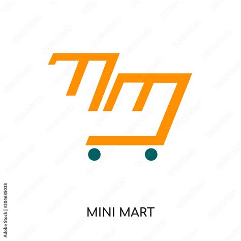 mini mart logo isolated on white background , colorful vector icon ...