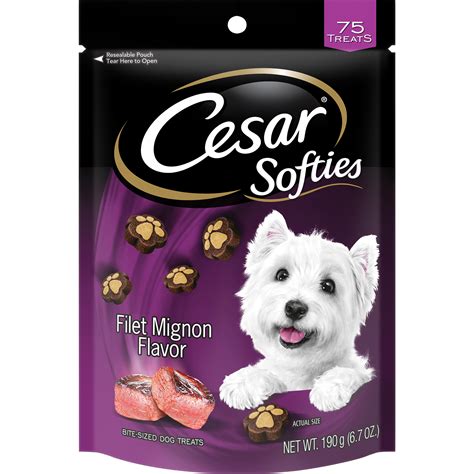 CESAR SOFTIES Dog Treats Filet Mignon Flavor, 6.7 oz. Pouch (75 Treats) - Walmart.com - Walmart.com