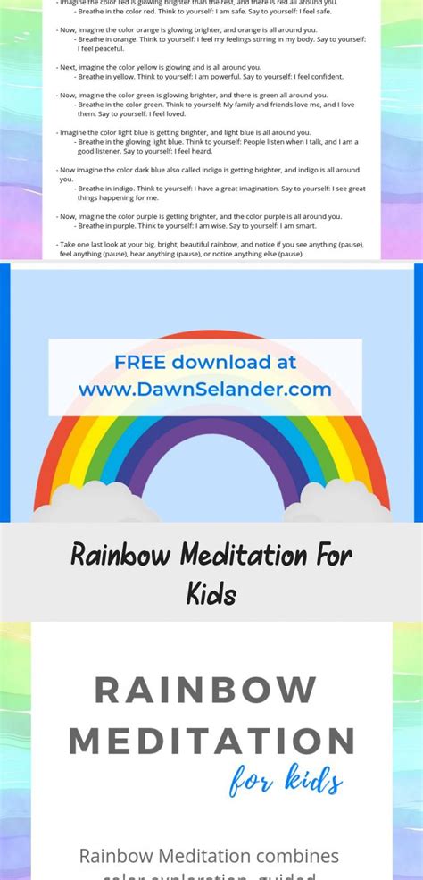 Rainbow Meditation For Kids in 2020 | Meditation scripts, Guided ...