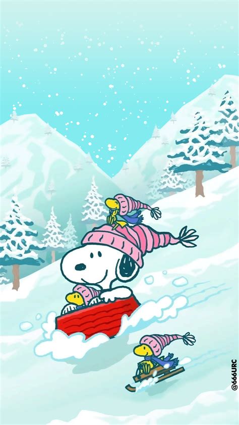 Snoopy Ice Skating Wallpaper