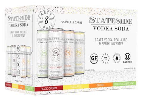 Stateside Vodka Soda Variety Pack 8-355ml Cans :: Ready to Go Cocktails