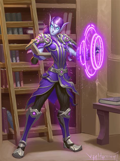 Arcane Mage void elf by Van Harmont : r/ReasonableFantasy