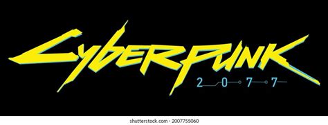 Logo Computer Game Cyberpunk 2077 Yellow Stock Vector (Royalty Free ...