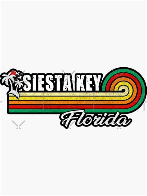 "Siesta Key Florida Beach, 1960s retro beach" Sticker for Sale by MZTDesign | Redbubble