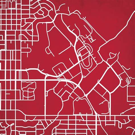 University of Utah Campus Map Art - City Prints