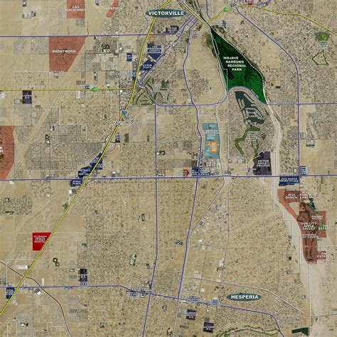 Victor Valley - Rolled Aerial Map - Landiscor Real Estate Mapping