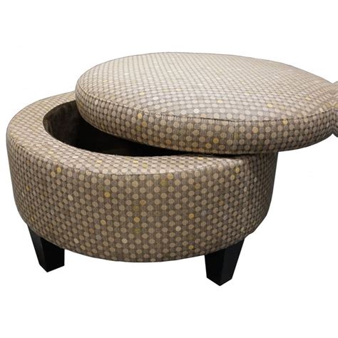 Jonathan Louis Ottomans 02162 Small Round Storage Ottoman | Thornton Furniture | Ottomans