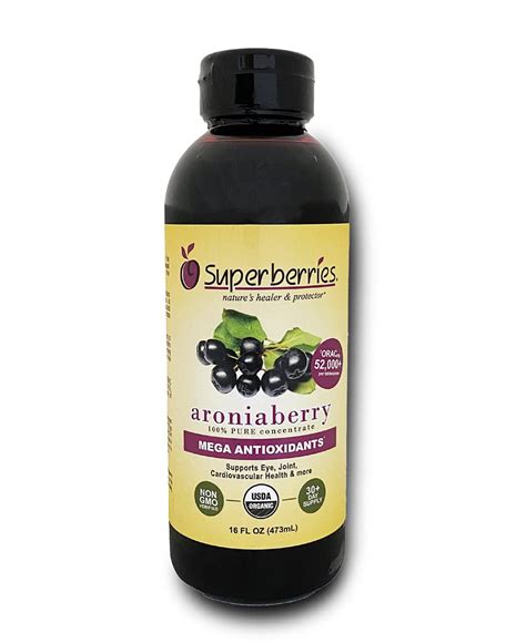 Buy Super berries Aronia berry (Chokeberry) Juice Concentrate 16 Fl. Oz. 32+ Day Supply ...