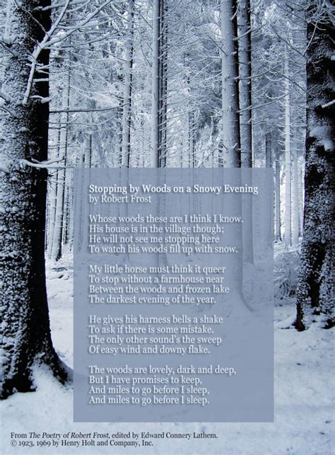 “Stopping by Woods on a Snowy Evening” by Robert Frost – Renee LaTulippe – No Water River