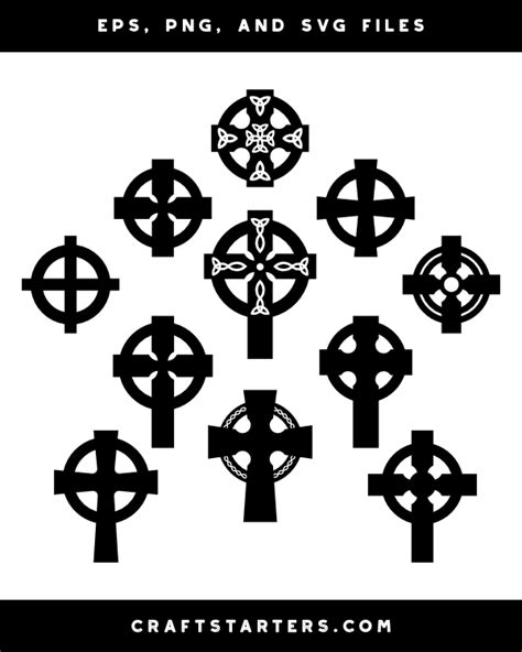 Celtic Cross Silhouette Clip Art