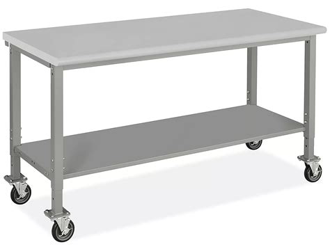 Mobile Heavy-Duty Packing Table - 72 x 30", Laminate Top H-9006-LAM - Uline