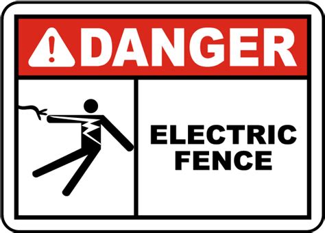 Danger Electric Fence Sign - Save 10% Instantly