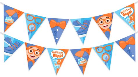 Blippi Birthday Banner Pennant - Blippi Party Supplies – Treasures Gifted