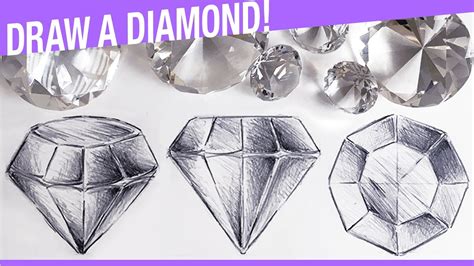 How To Draw A Diamond - YouTube