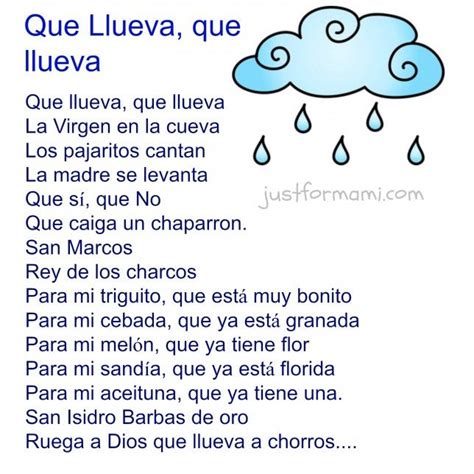 Rimas para niños Que llueva Que llueva #rimasparaniños #rimas #lluvia ...