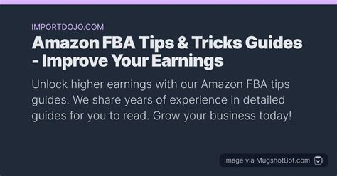 Amazon FBA Tips & Tricks Guides - Improve Your Earnings